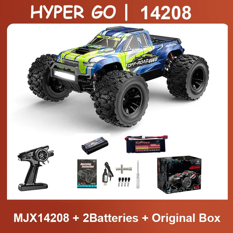HYPER GO MJX 14207/14208 1:14 RC Car – 4WD Brushless 41-53KM/H Off-Road High-Speed Truck