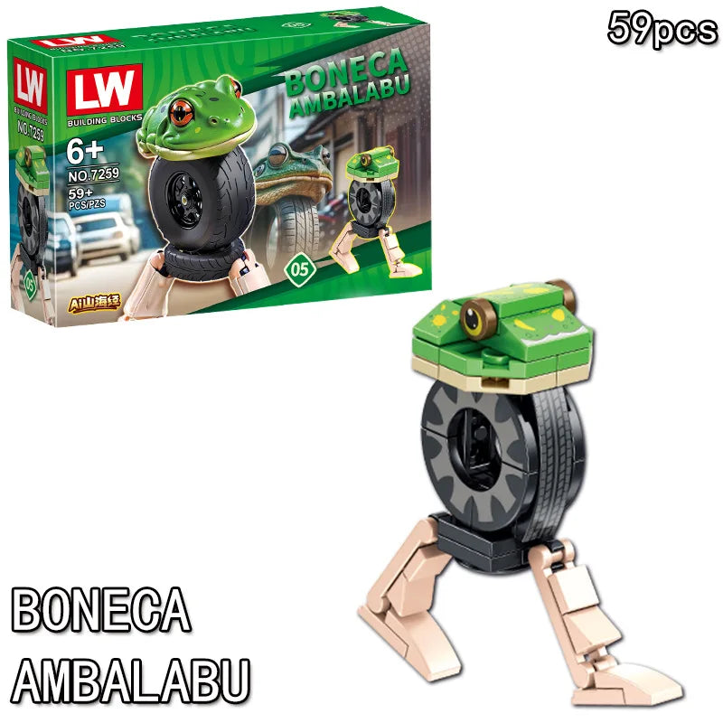 Brainrots Figure Toys Building Blocks Gift Blind Box