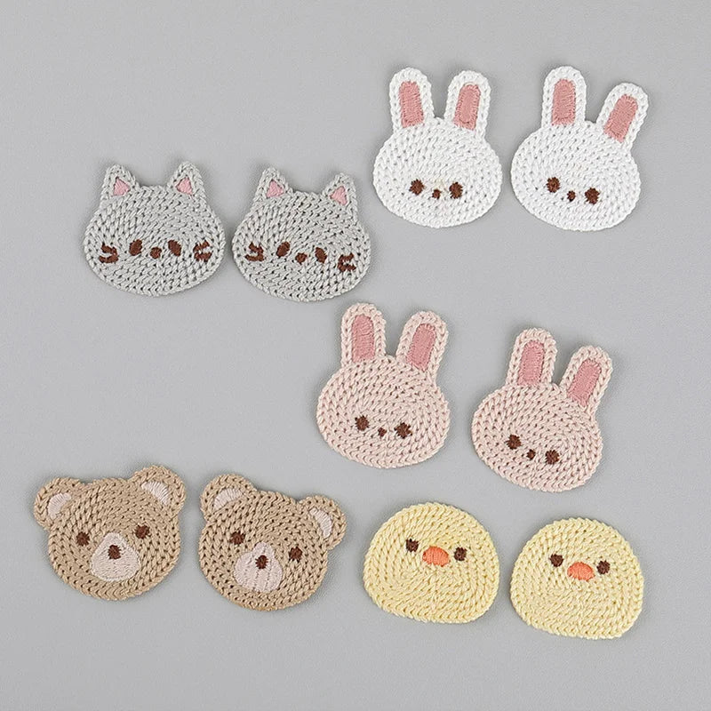 20pc Cartoon Embroidered Fabric Patch Hair Woolen Sweater Accessories