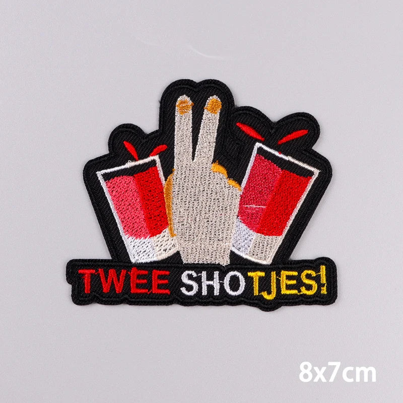 Netherland Oeteldonk Carnival Iron On Patches For Clothes Oeteldonk Embroidery Patch