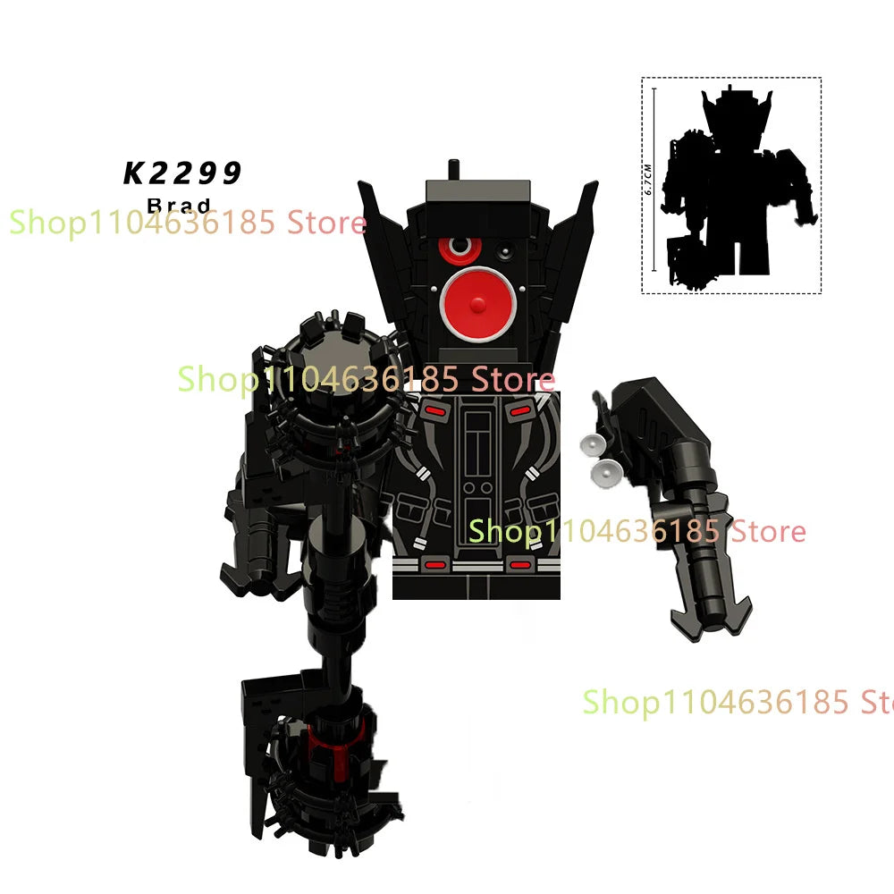Skibidi Toilet Man Figures Anime Block Toys TvMan Titan Cameraman Speakerman Bricks Model Toy