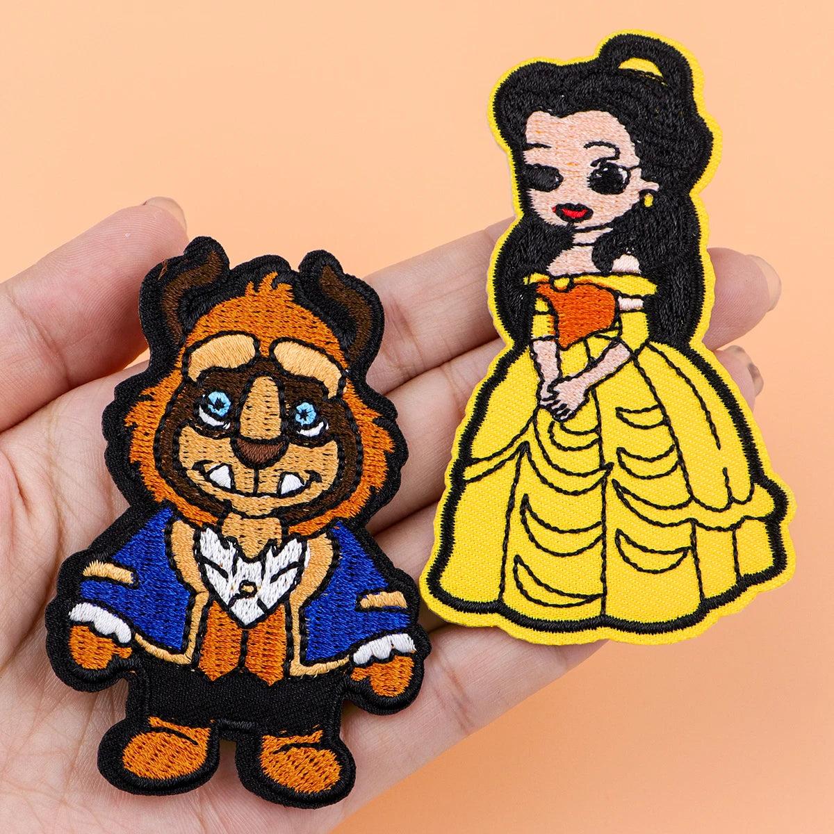 Cute Monster Embroidery Patch Cartoon Mouse Iron On Patches For Clothing