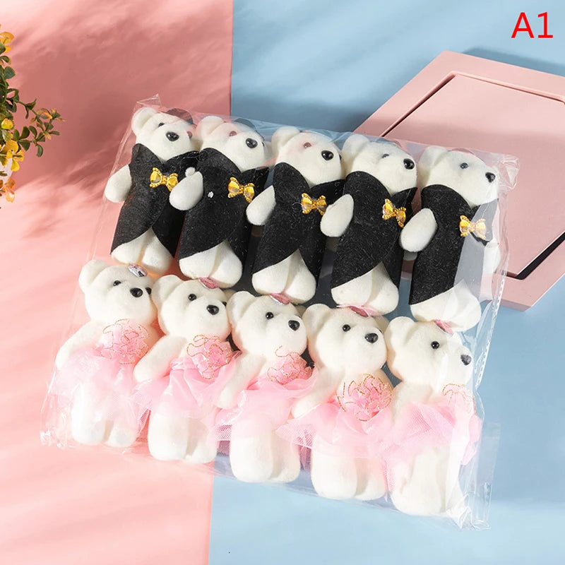 12/10Pcs/Lot Soft Stuffed Bear Plush Toys Mini Teddy Bear Dolls