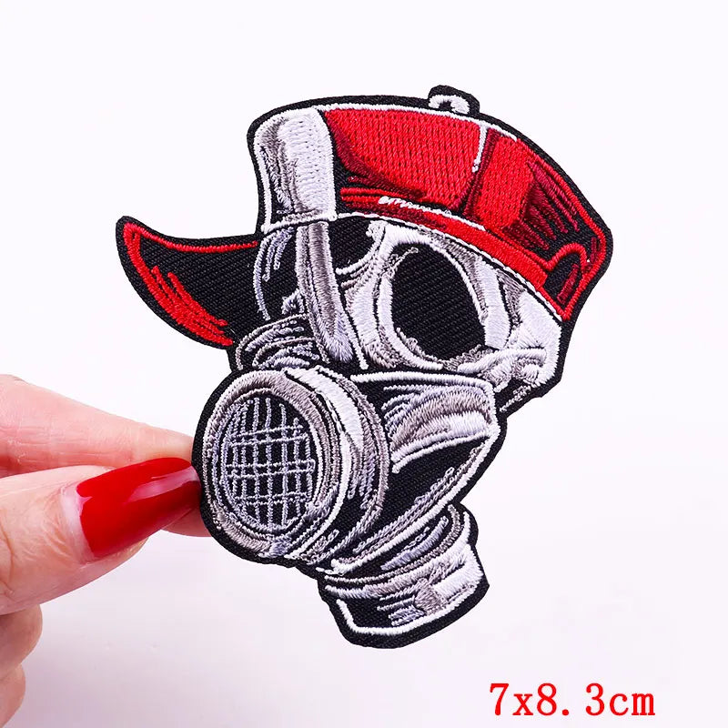 Muscle Animal/Rock Sports Embroidery Patch Iron On Patches For Clothing