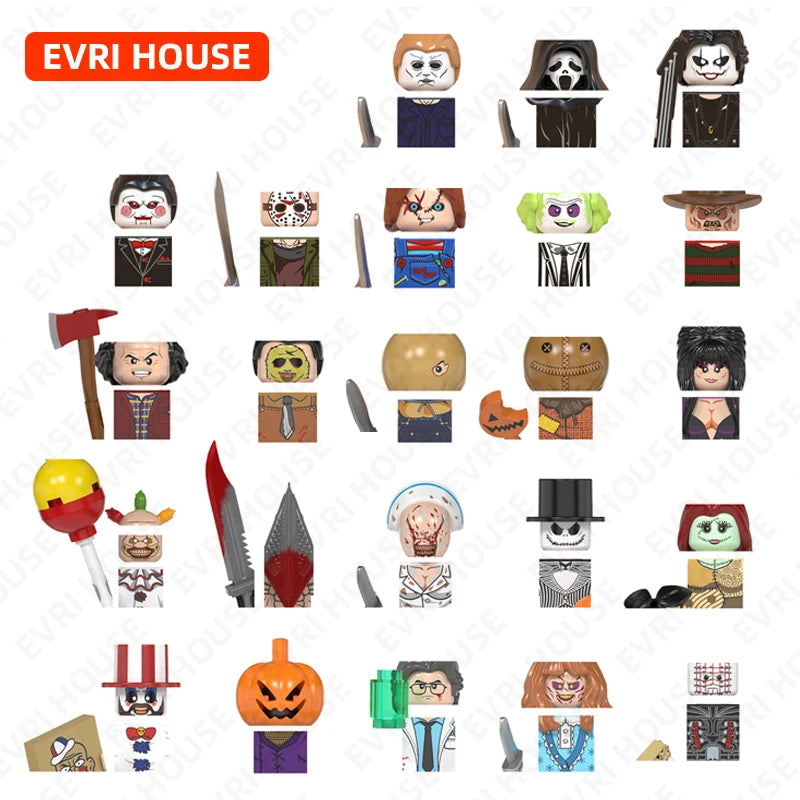 Horror Movie Mini Action Figures Bricks