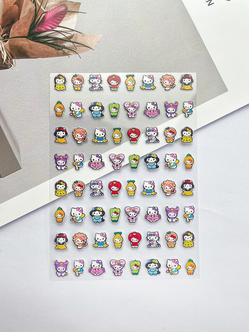 Sanrio Press On Nails Stickers Y2K Punk 3D DIY Scrapbook Nails Stickers