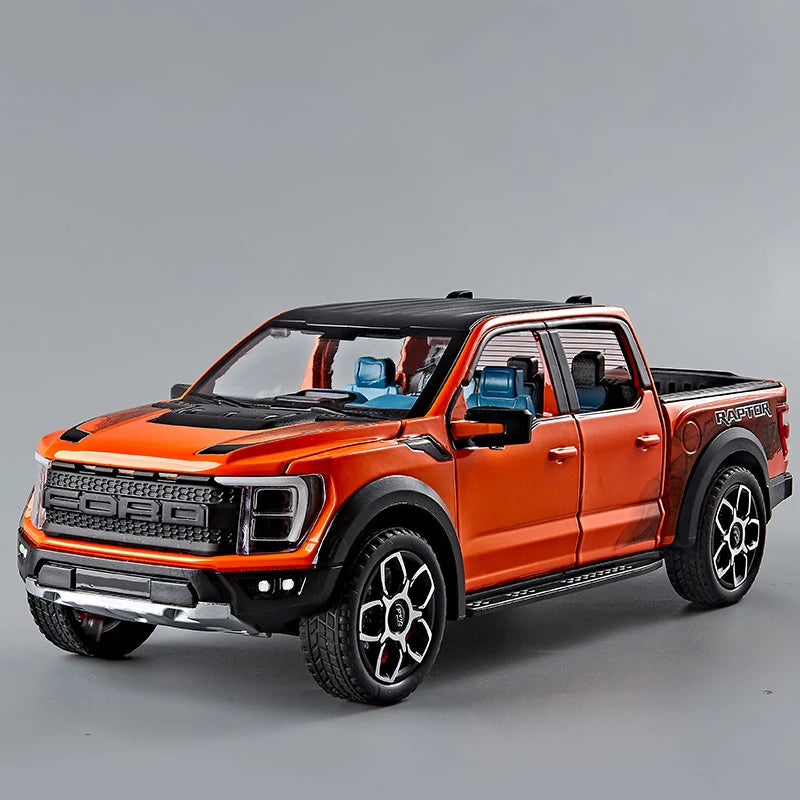 1:20 Ford Raptor F150 Diecast Truck – Pull Back, Sound & Light