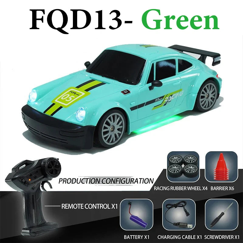 FAYEE 1:20 RC Dodge Hellcat Drift Car – 4WD Gyro Remote Control Toy