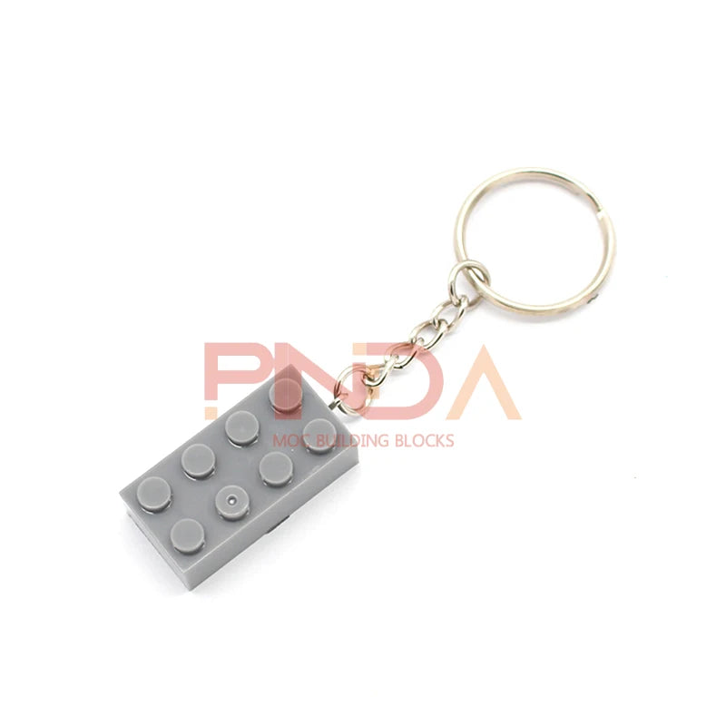 10Pcs MOC 2x4  Key Chain  Building Blocks Creative Gift  with MOC Brick Keychain