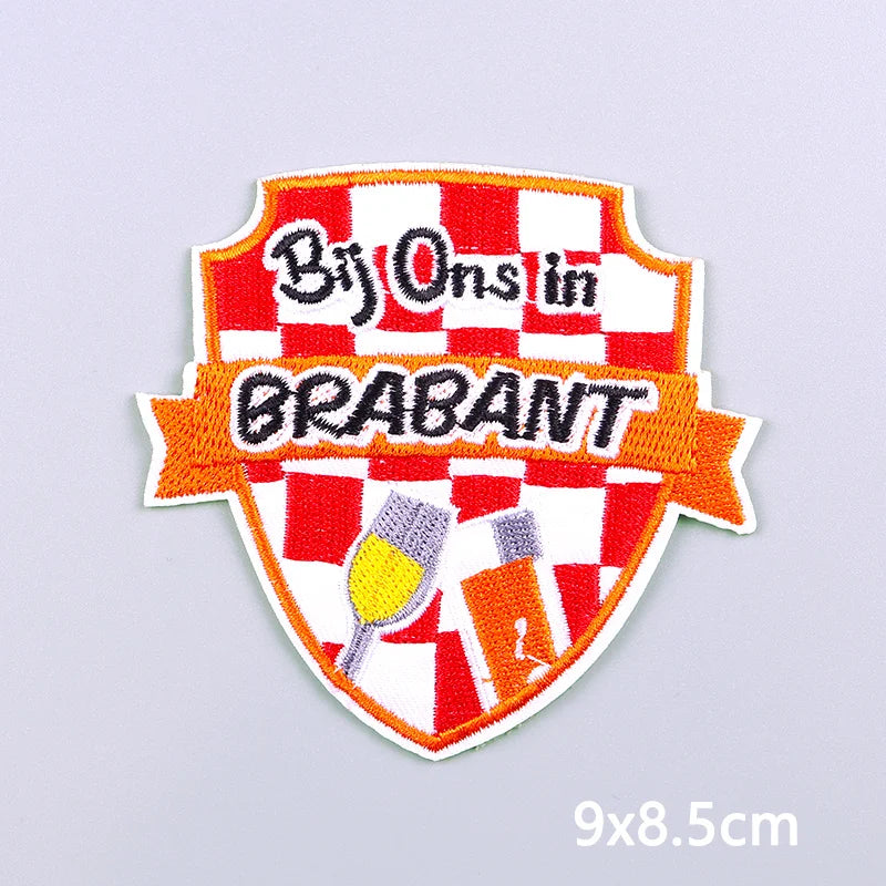 Netherland Carnival Patches Kruikenstader Emblem Embroidery Patches For Clothing Sew On