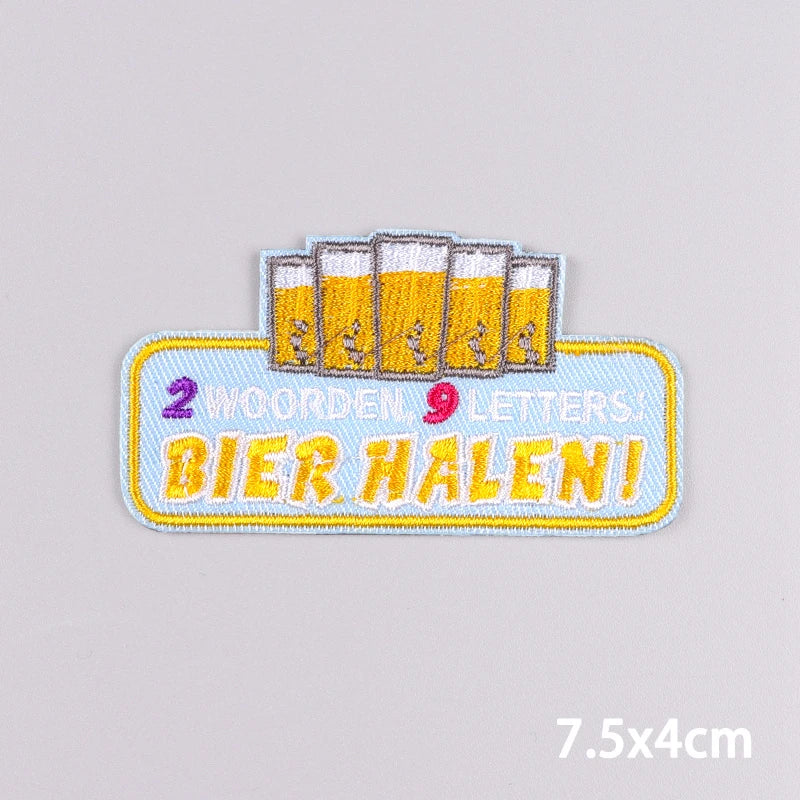 Netherland Oeteldonk Carnival Iron On Patches For Clothes Oeteldonk Embroidery Patch