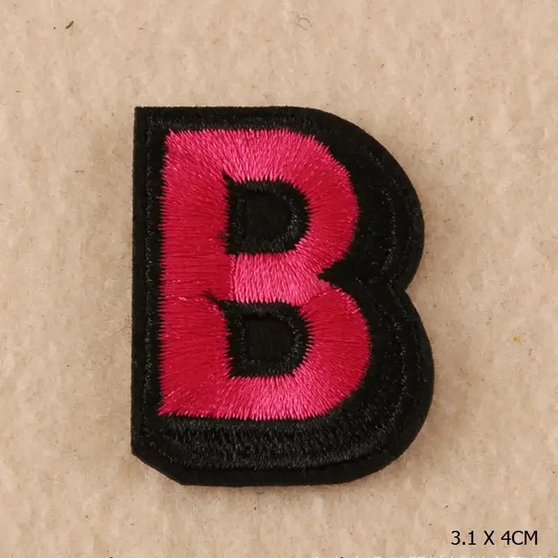 26Pcs English Letters Clothes Embroidered Appliques Iron on Patches Badge Sticker For DIY Clothing