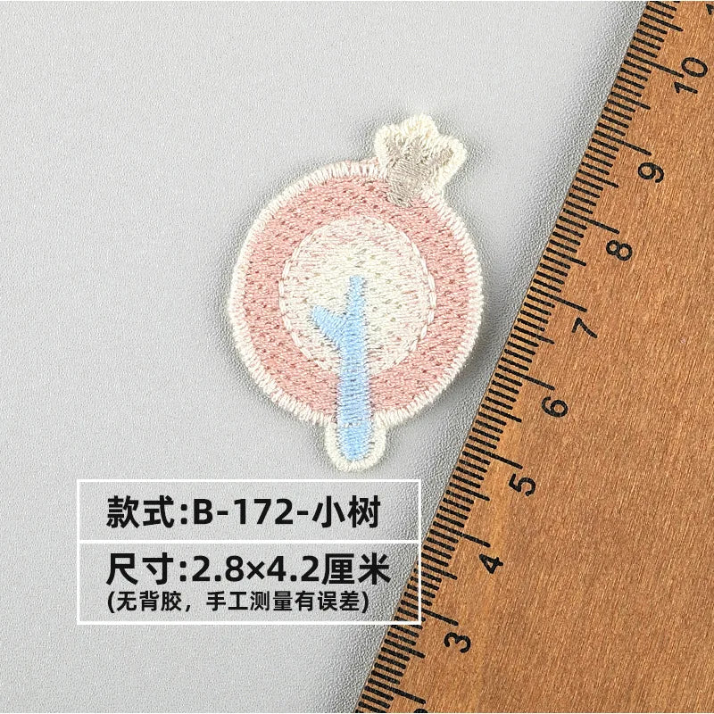 20pc Cartoon Embroidered Fabric Patch Hair Woolen Sweater Accessories