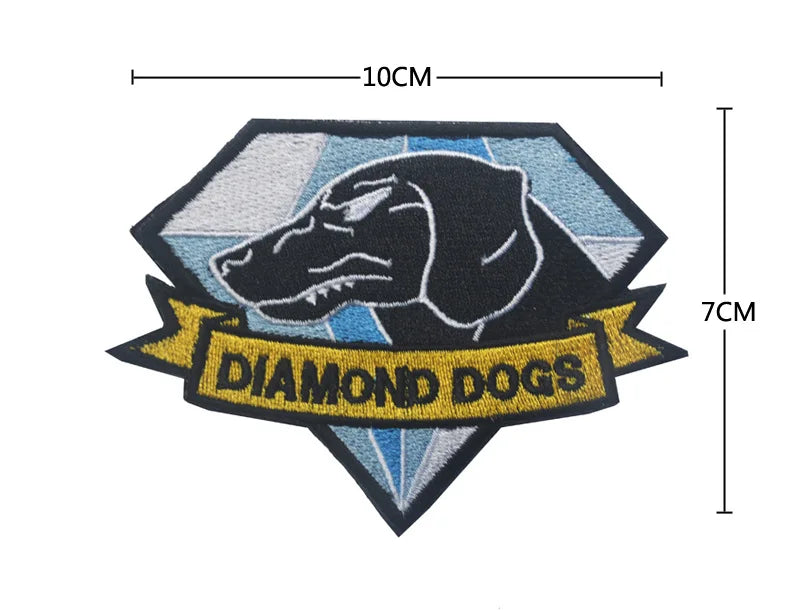Metal Gear Solid MGS 5 Diamond Dogs Special Force Group Ghost Embroidered Patch
