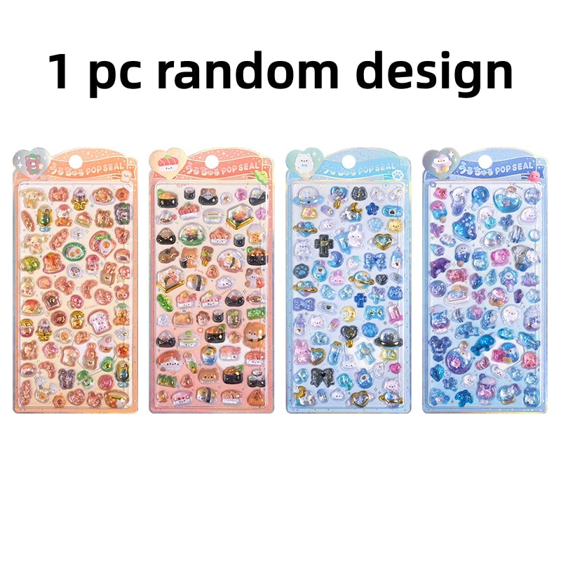 Japanese Style Mini Sweet Drop 3D Relief Stickers Scrapbooking DIY Journaling Stationery