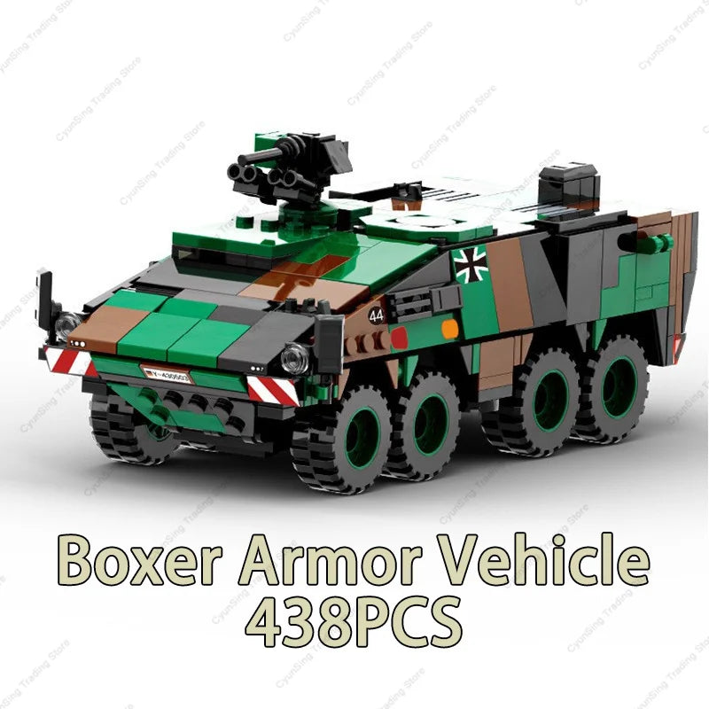 Modern Military Armor Vehicle DANA M2 BTR-4 Infantry Fighting Car Model Building Blocks