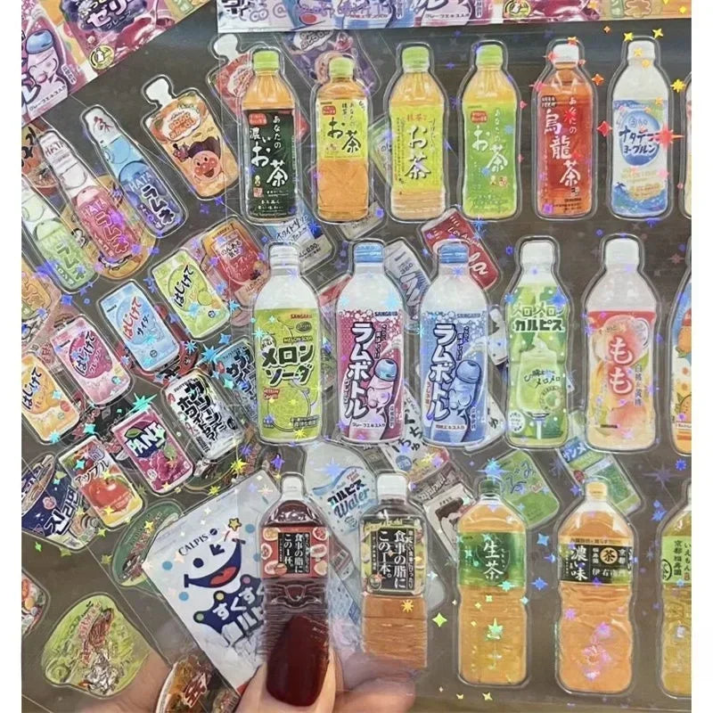 5Pcs Random Japanese Retro Showa Style PET Cutting Stickers