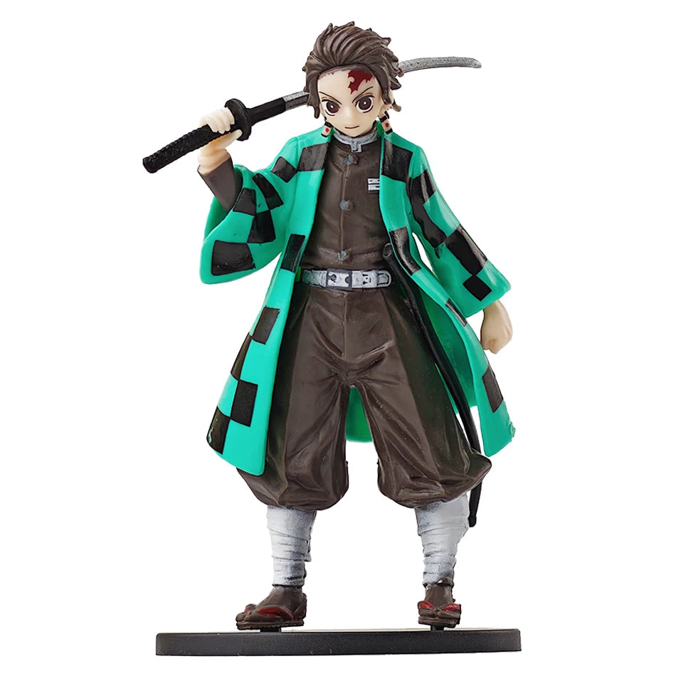 Demon Slayer Anime Action Figure - Kamado Tanjirou with Agatsuma Zenitsu And Nezuko PVC Model Toys