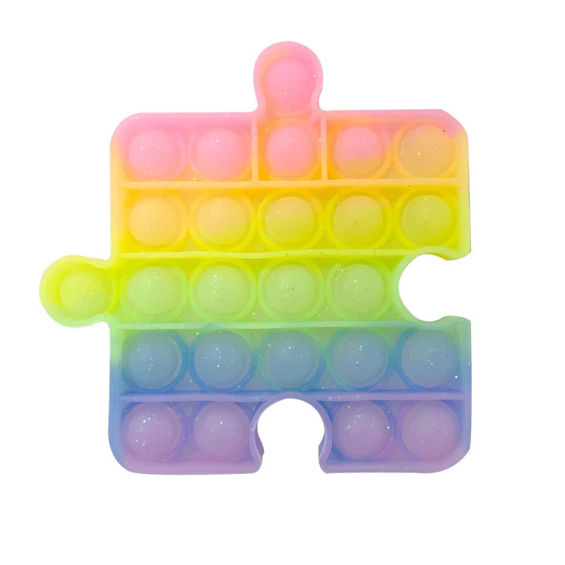 Rainbow Fidget Reliver Stress Toys Push Bubble Antistress Toys