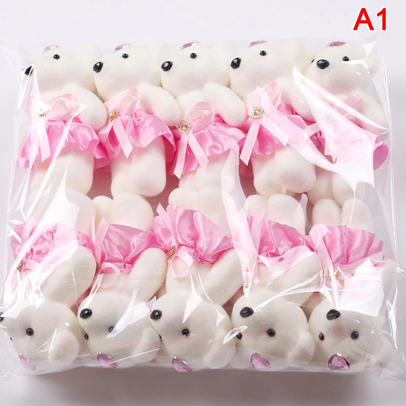 12/10Pcs/Lot Soft Stuffed Bear Plush Toys Mini Teddy Bear Dolls