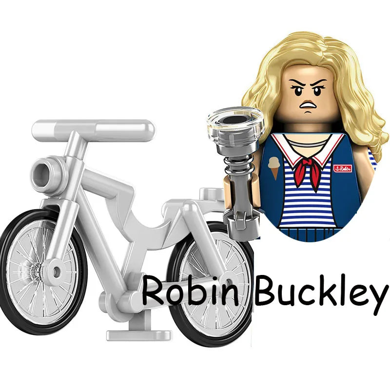 4Pcs/Set The Horrible Movie Dustin Mike Vecna Will Eleven Model Figure Blocks Construction Bricks Toys