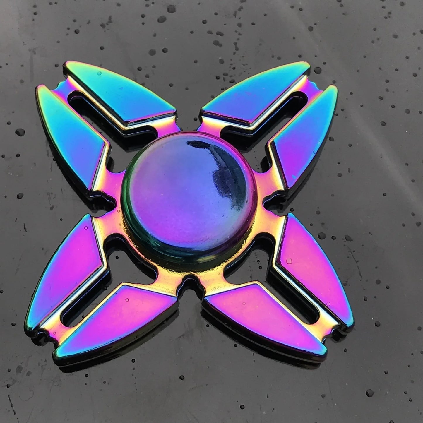 Metal Rainbow Fidget Spinner Gradient Color Gyro Anti-Anxiety Kids Adult Toys