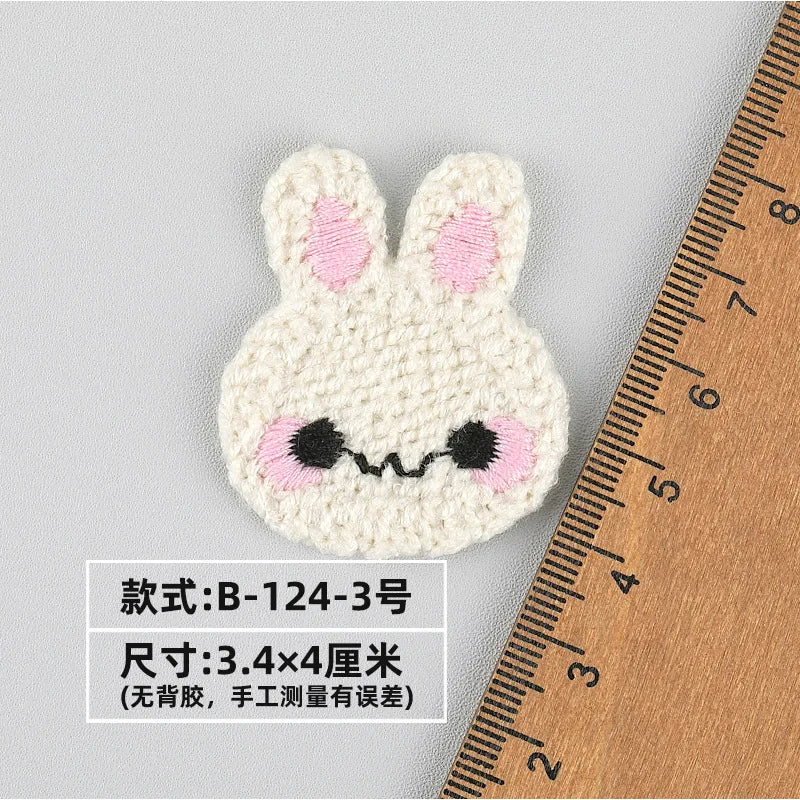 20pc Cartoon Embroidered Fabric Patch Hair Woolen Sweater Accessories