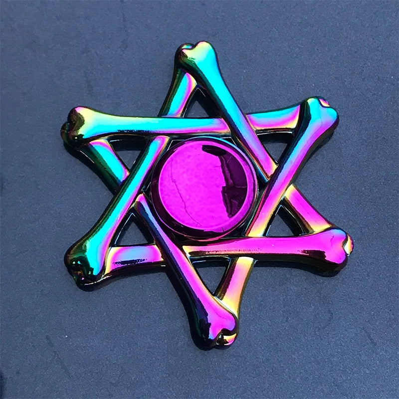 Metal Rainbow Fidget Spinner Gradient Color Gyro Anti-Anxiety Kids Adult Toys