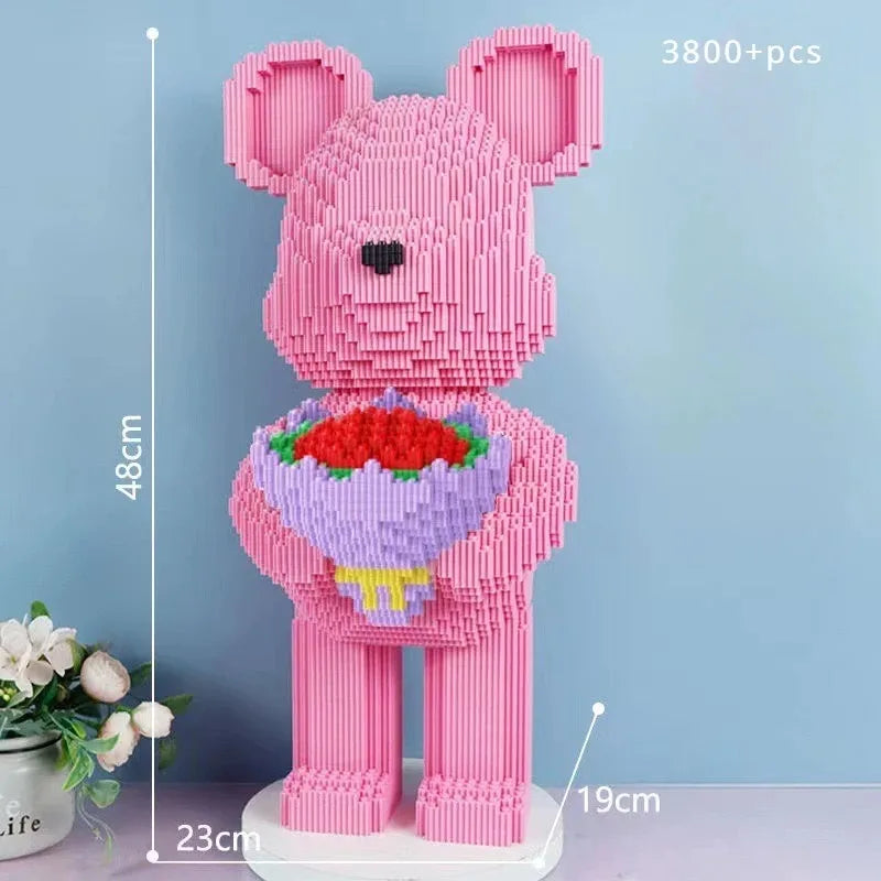Flower Violent Bear Huge  Building Block Children's Toys
