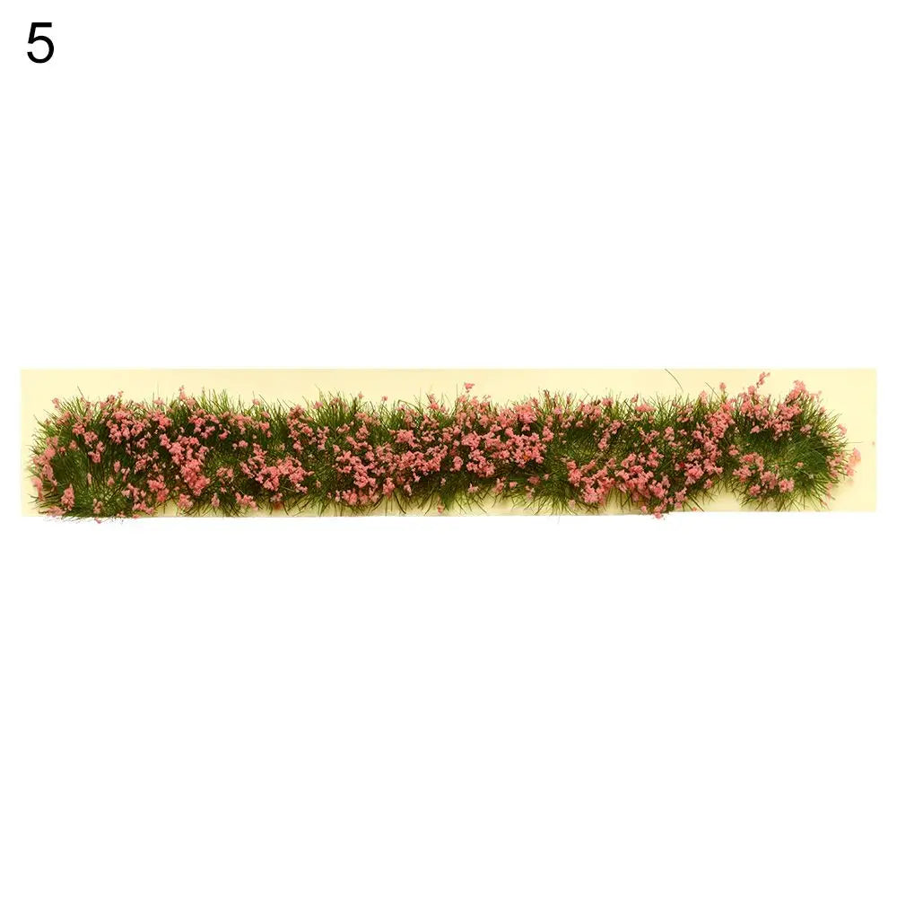 1Set Miniature Flower Cluster Garden Decor DIY Grass Tufts Building Layout Static Scenery Model