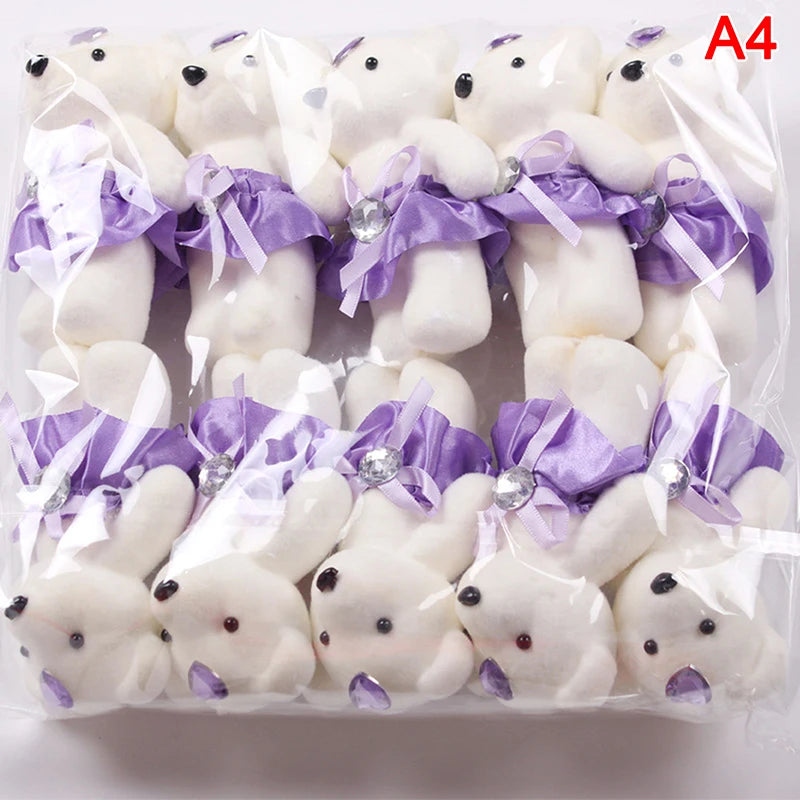 12/10Pcs/Lot Soft Stuffed Bear Plush Toys Mini Teddy Bear Dolls