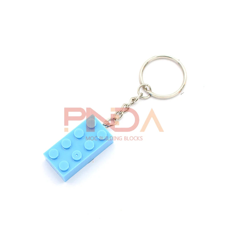 10Pcs MOC 2x4  Key Chain  Building Blocks Creative Gift  with MOC Brick Keychain