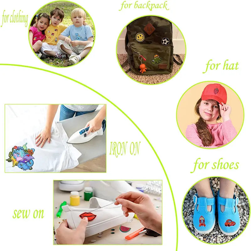 5-17PCS Embroidered Car Patches Cartoon Cars Iron on Patches Vehicle Sew on Patch Applique