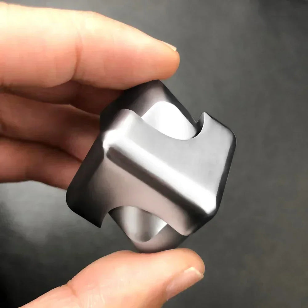 Metal Cube Rotating Fingertip Gyroscope Fidget Anti Stress Toys