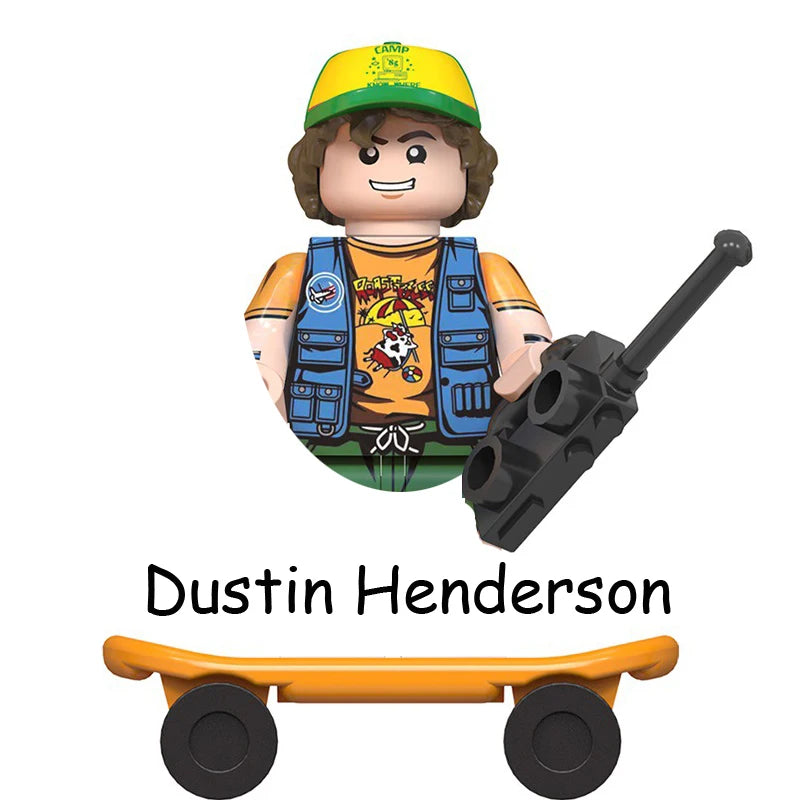 4Pcs/Set The Horrible Movie Dustin Mike Vecna Will Eleven Model Figure Blocks Construction Bricks Toys