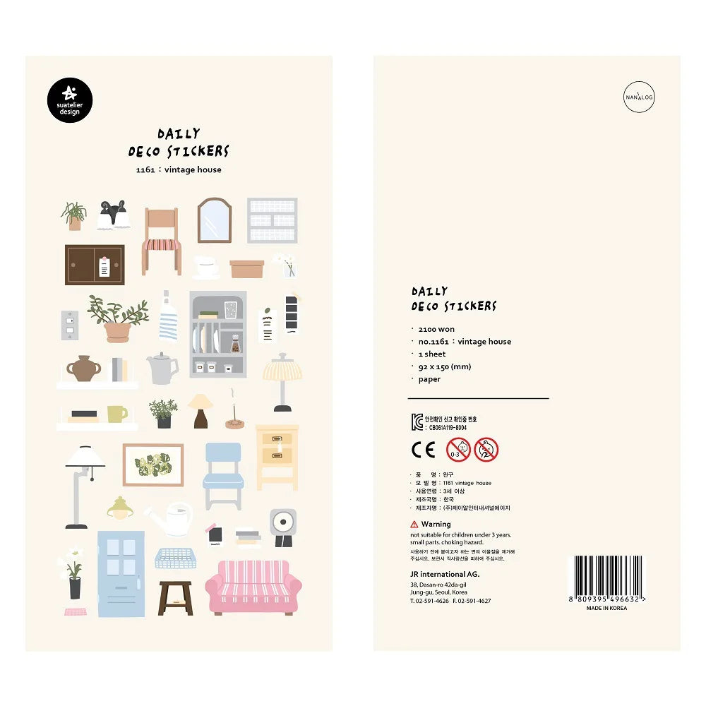 Korean Import Original Collection Kawaii Daily Stickers