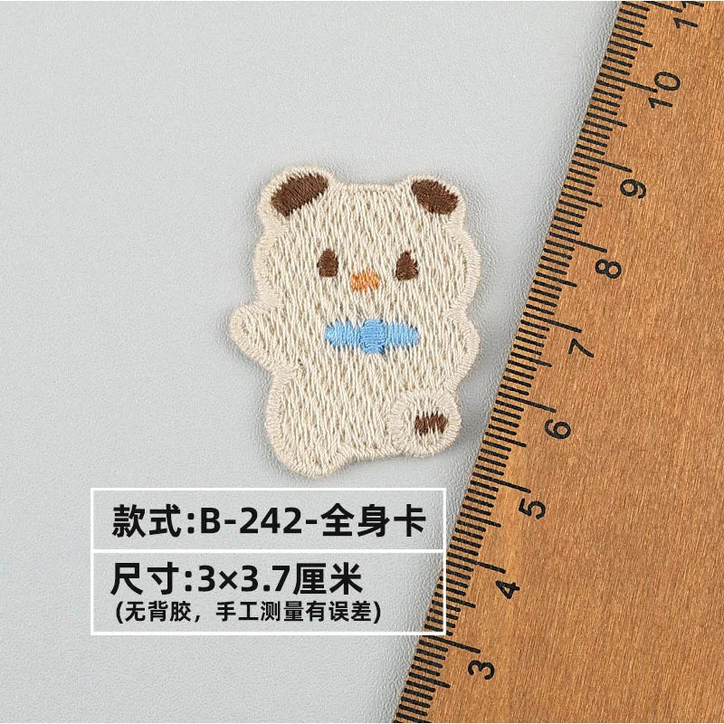 20pc Cartoon Embroidered Fabric Patch Hair Woolen Sweater Accessories