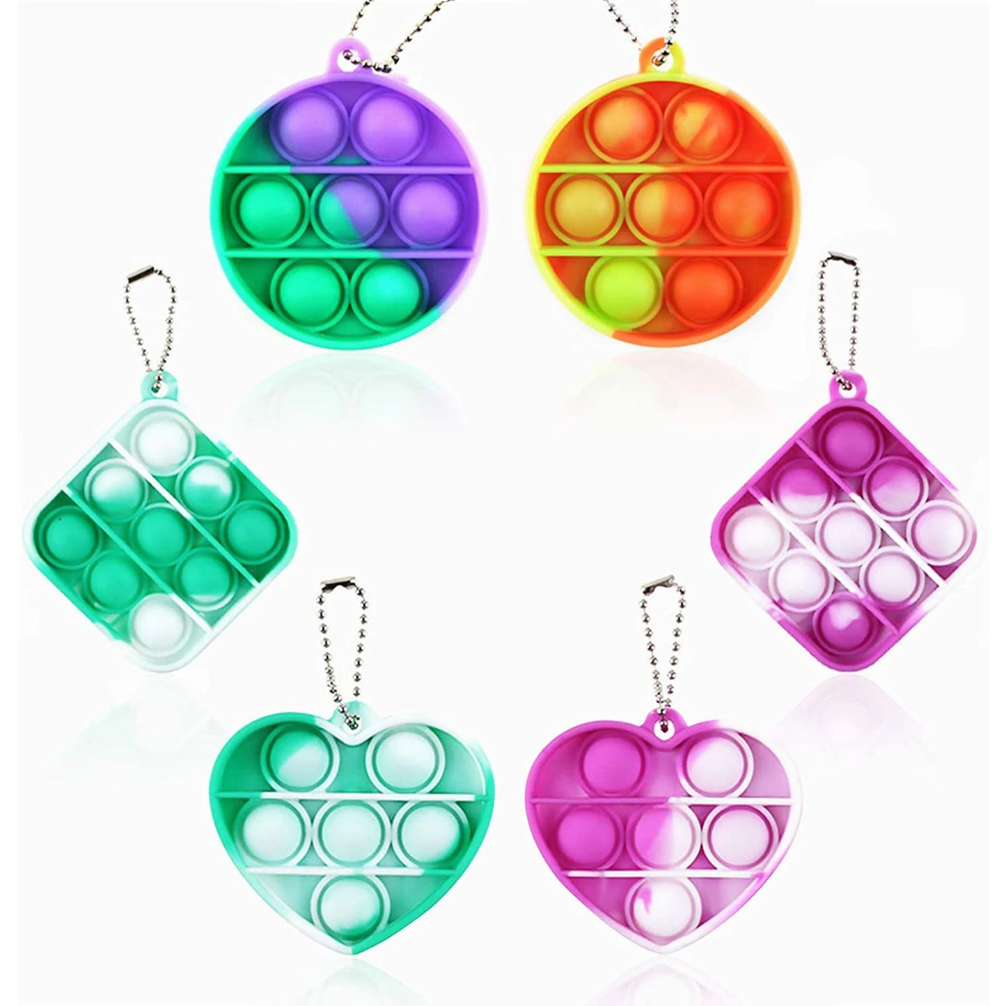 Rainbow Fidget Reliver Stress Toys Push Bubble Antistress Toys