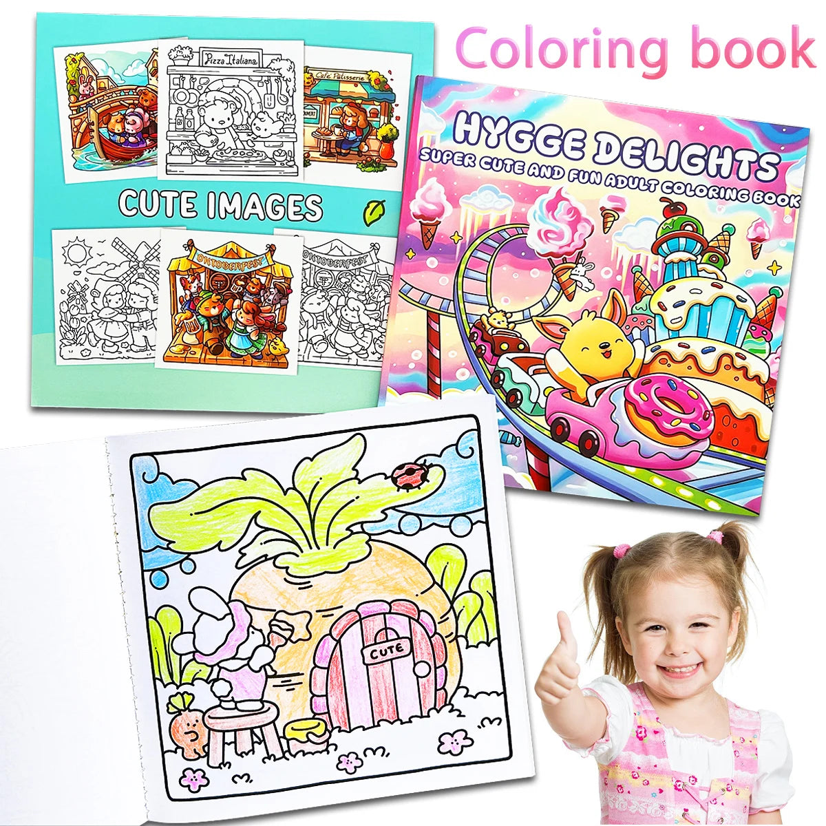 Covering Diverse Themes European and Japanese Styled Coloring Book