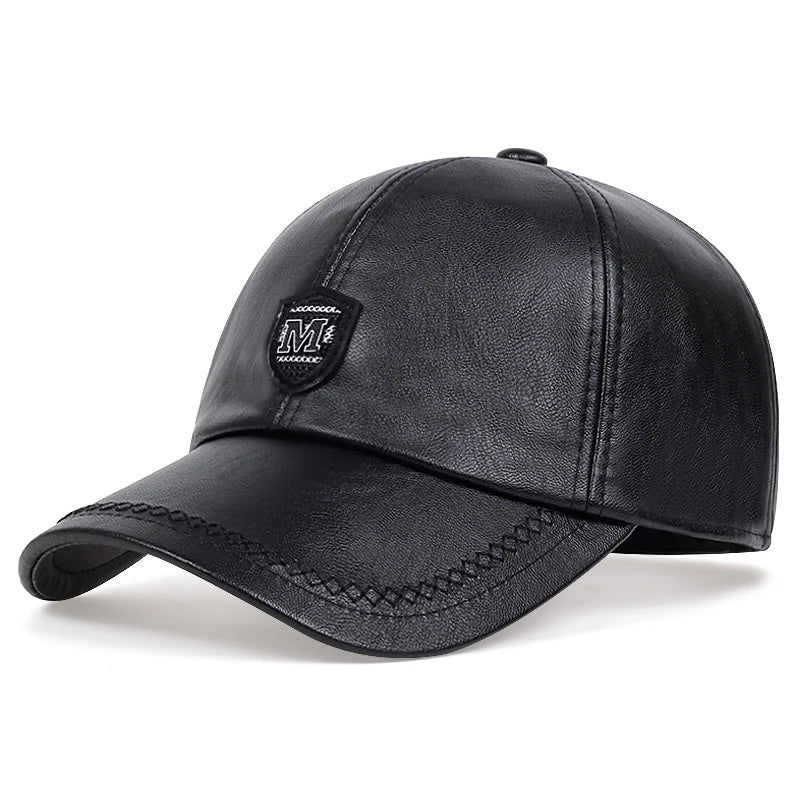 Leather Baseball Cap – Unisex Casual Sports Hat