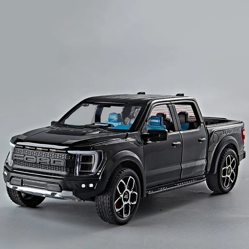 1:20 Ford Raptor F150 Diecast Truck – Pull Back, Sound & Light