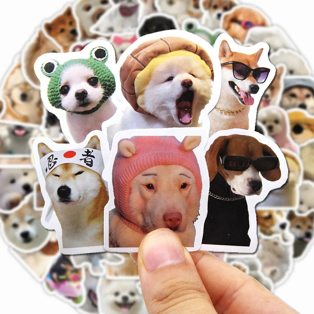 10/100/1000Pcs Funny Dog Stickers Cartoon Cute Decals