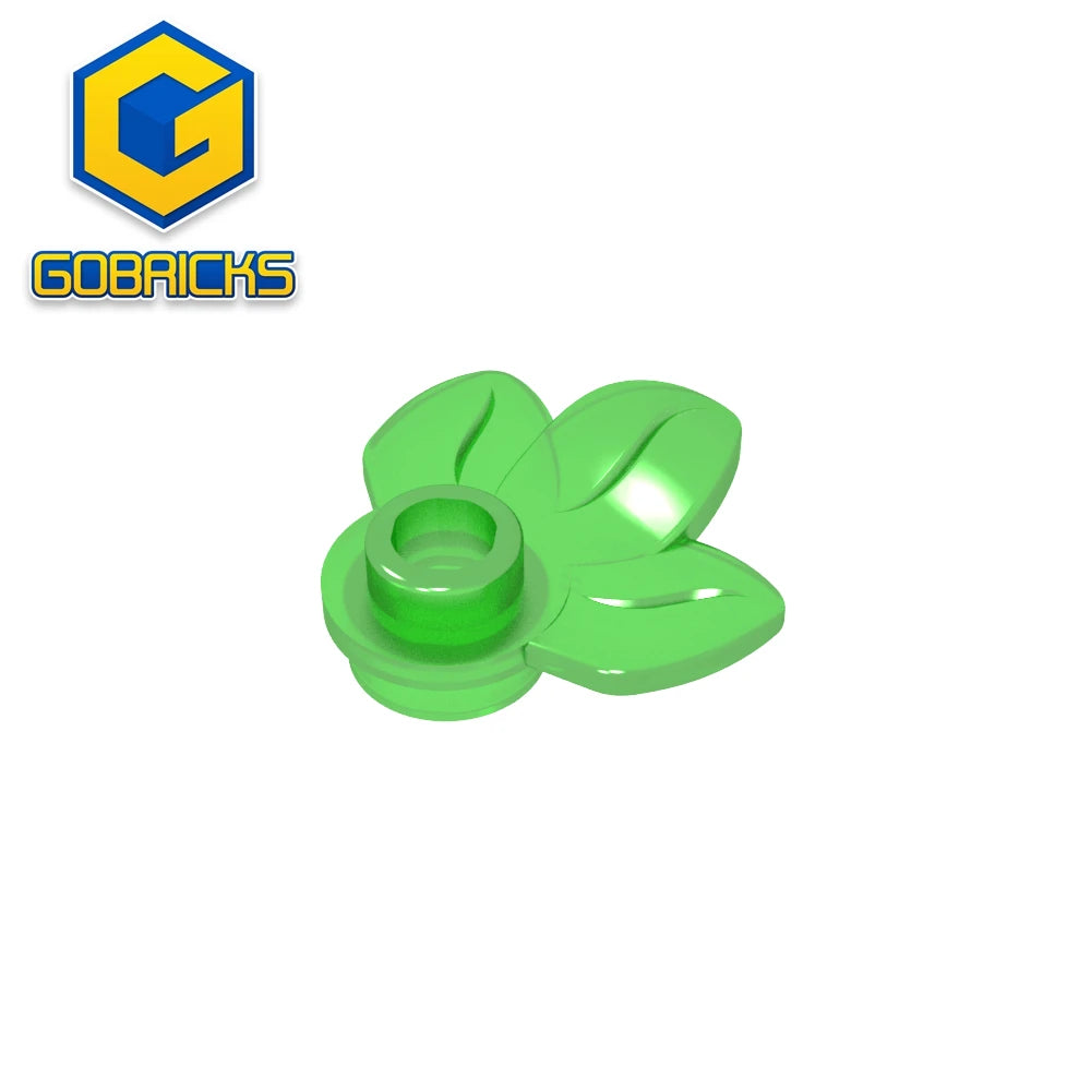 Round 1 x 1 with 3 Leaves Compatible Children's DIY Bricks