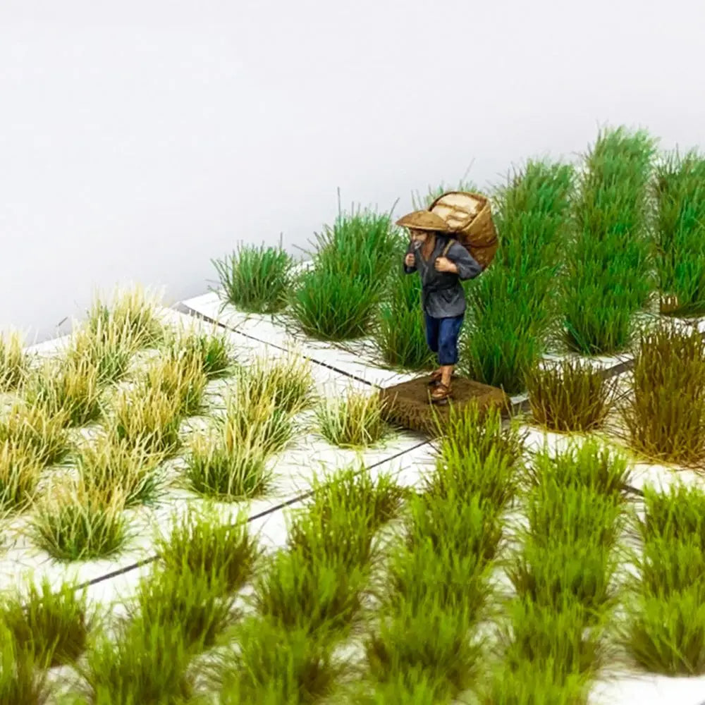 Grass Nest Model Sand Scene DIY Material Realistic Grass Tuft Miniature Grass Bushes Plant Cluster Scenery