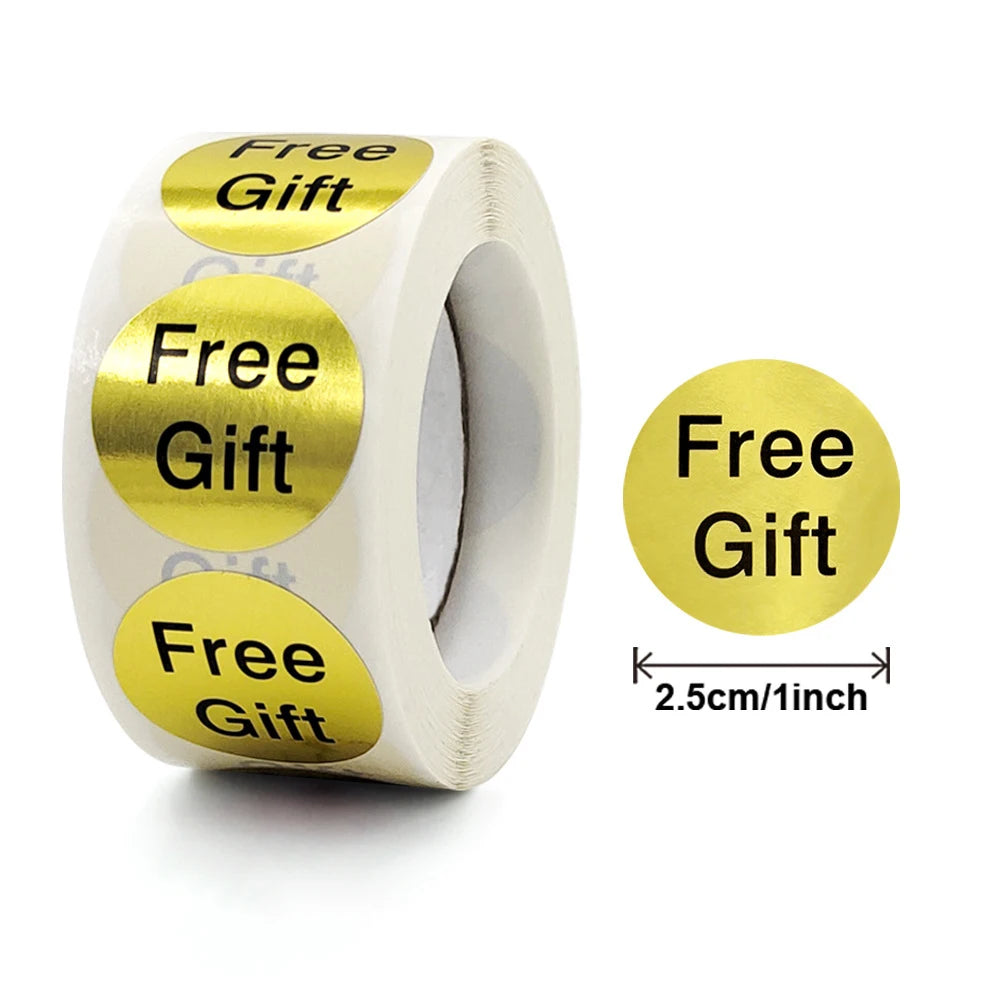 100-500pcs Free Gift Letters Labels Sticker Stationary Supplies Pink Thank You Sticker