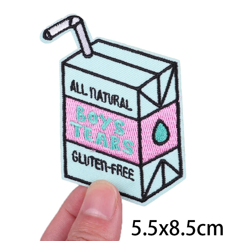 Cartoon/Food Patch Small Animal Embroidery Patches On Clothes DIY Iron On Patches For Clothing