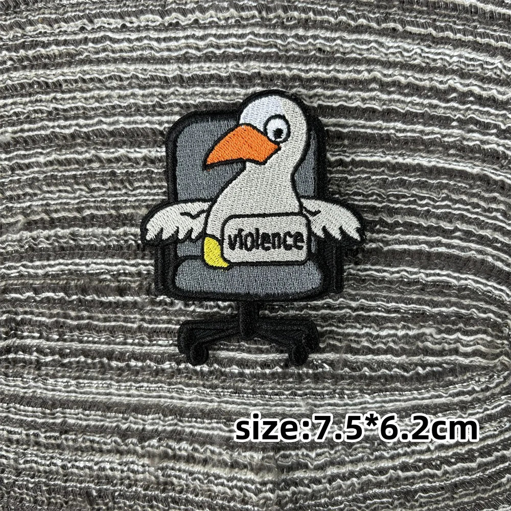 Cat Patch Embroidery on Clothes Cute Animal Morale Badge Tactical Equipment Hook and Loop Patches