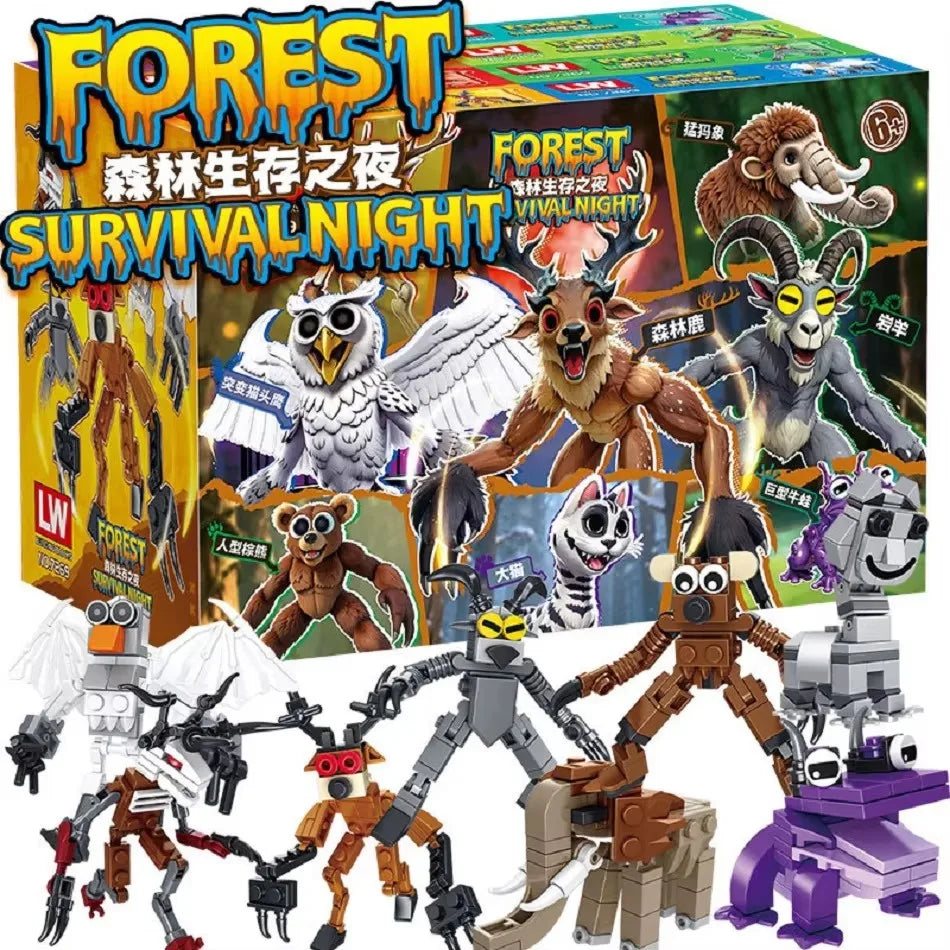 New 99 Nights in The Forest Building Block Horror Assembled Bricks Toys