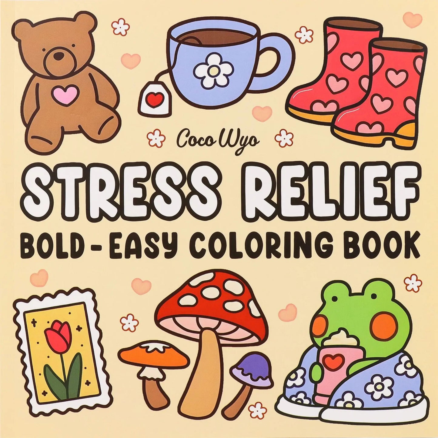 Soothing Coloring Book Bright Stress Relief Art Perfect Gift