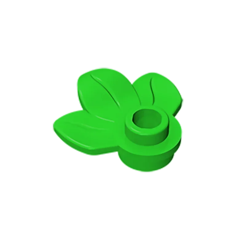 Round 1 x 1 with 3 Leaves Compatible Children's DIY Bricks
